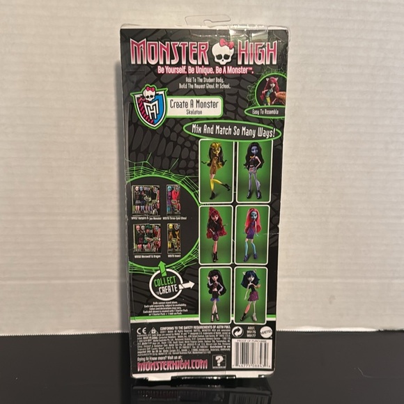NIB Monster High Create a Monster Add On Pack Skeleton 2011 Original Run NRFB - Picture 5 of 6